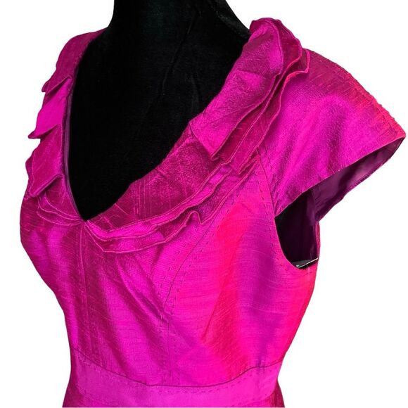 KAY UNGER NEW YORK 100% SILK Mod Mini Dress Size 6 - Picture 4 of 9